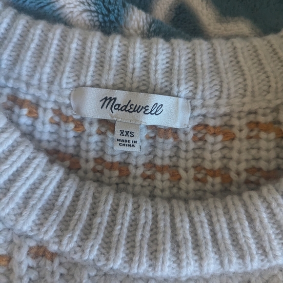 Madewell metallic stripe Merino wool sweater xxs - Picture 4 of 5